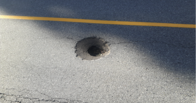 hole on road